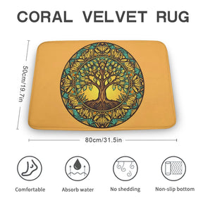 Tree Coral Velvet Rug