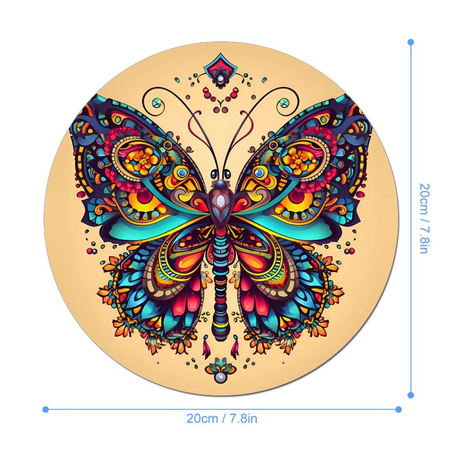 Butterfly Round Mouse Pad