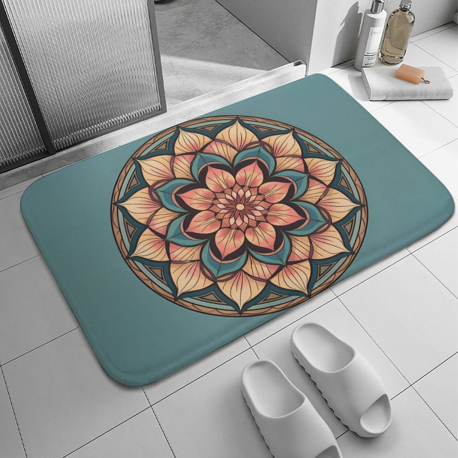 Lotus Coral Velvet Rug