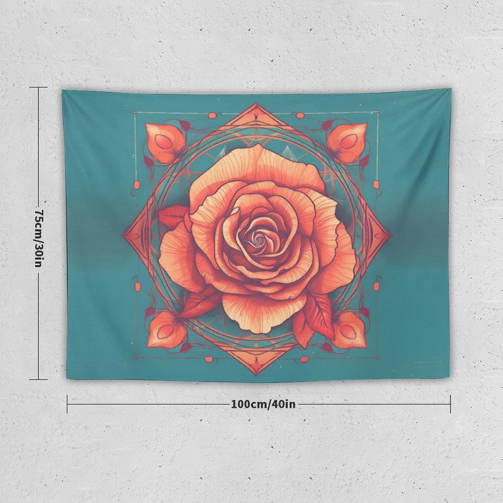 Tapiz de pared de rosas