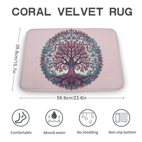 Tree Coral Velvet Rug