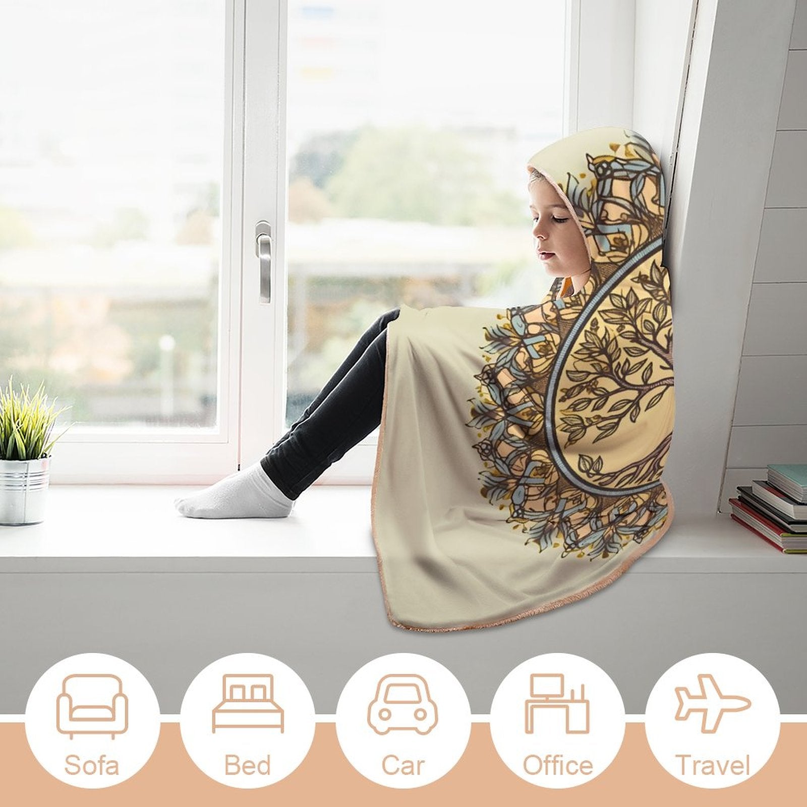 Tree Hooded Blanket