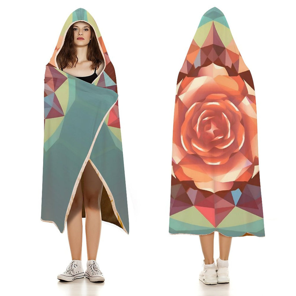 Rose Hooded Blanket