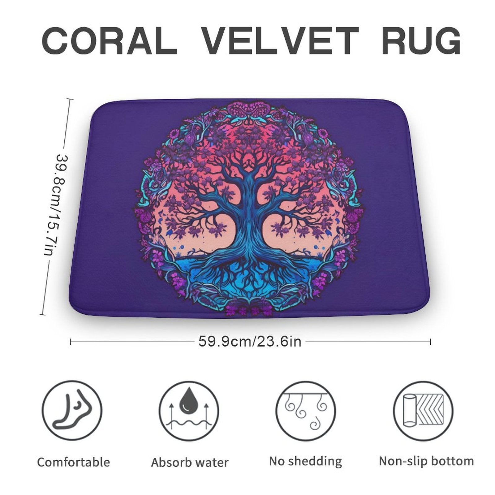 Tree Coral Velvet Rug