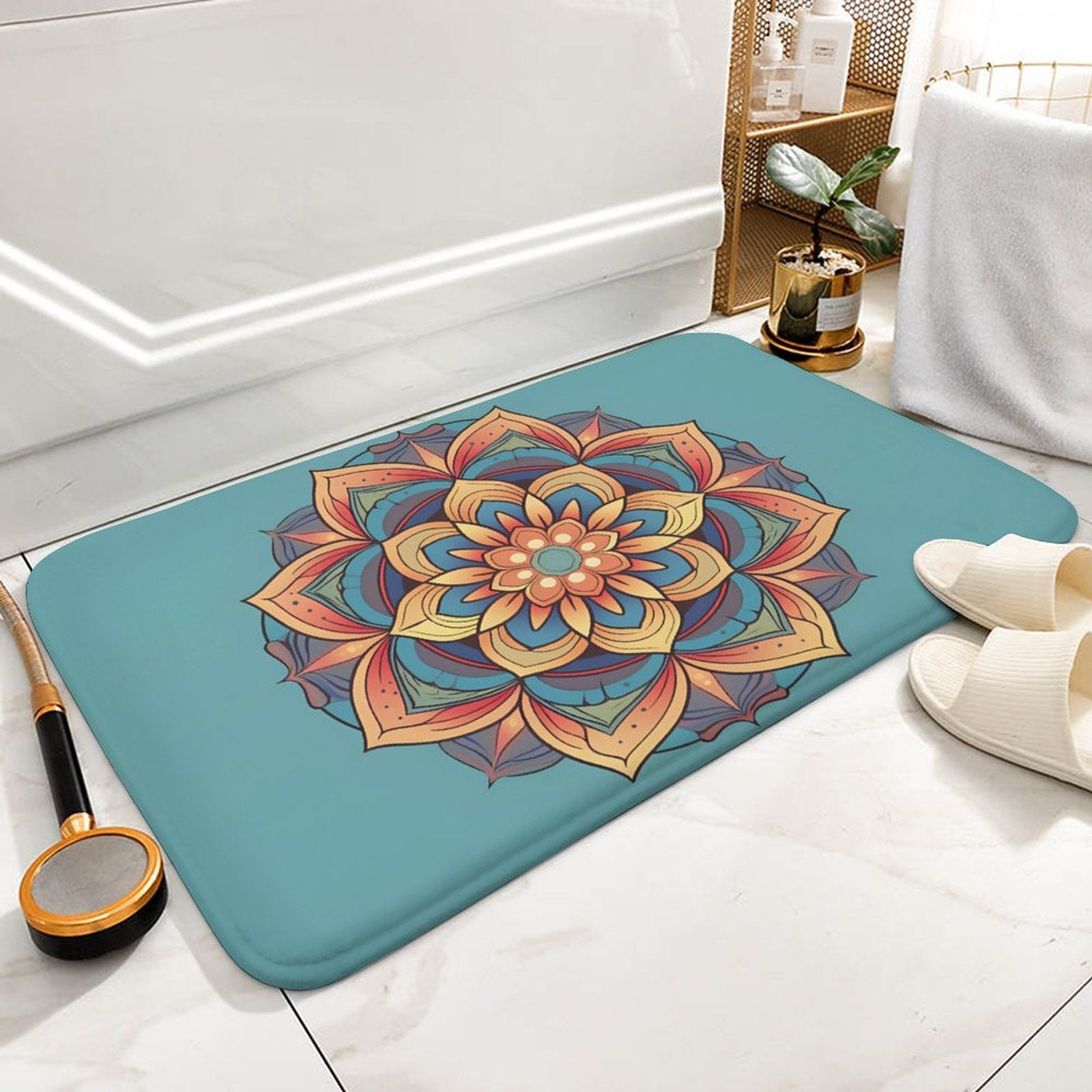 Lotus Coral Velvet Rug