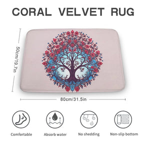 Tree Coral Velvet Rug