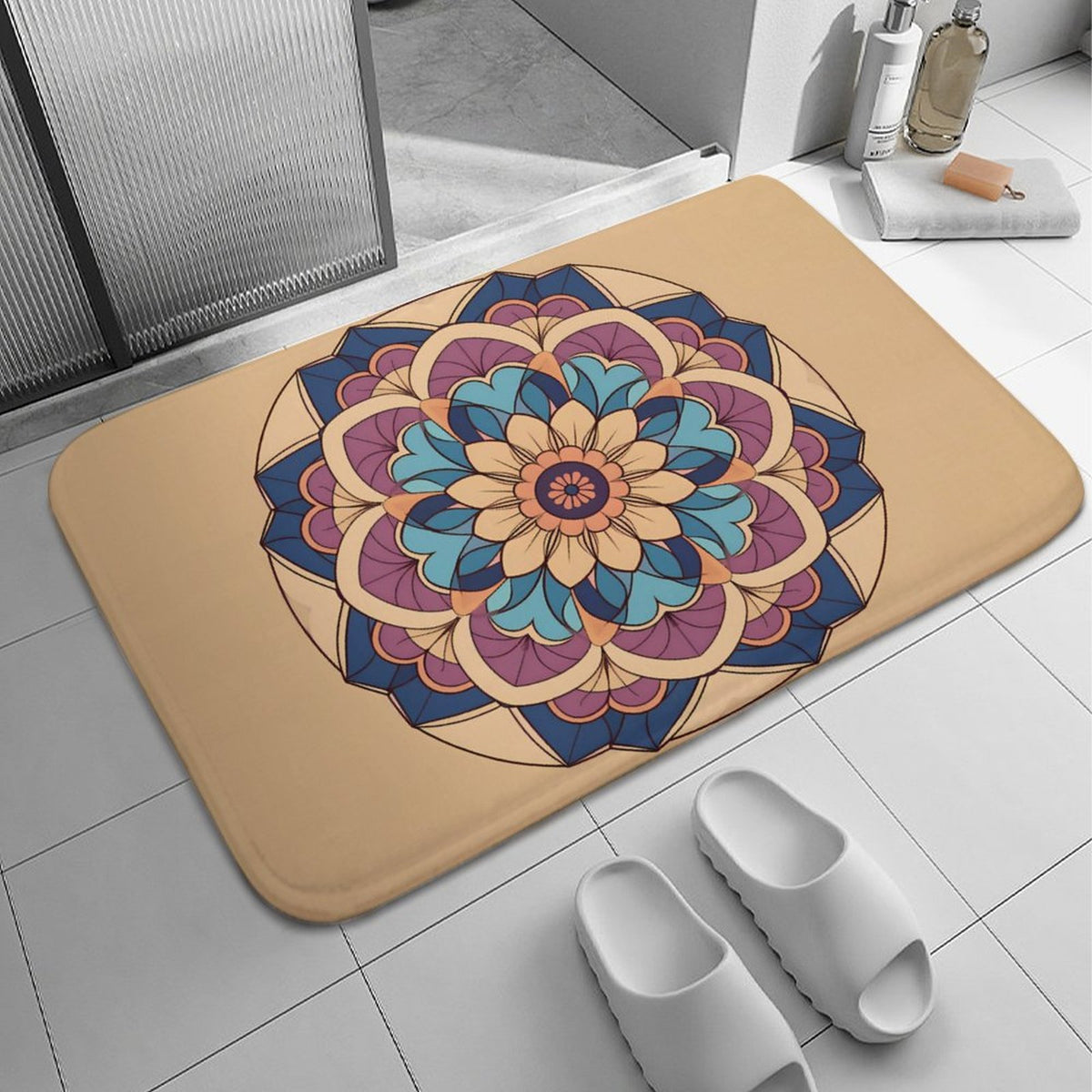 Lotus Coral Velvet Rug