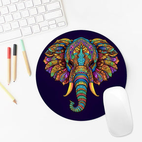 Elephant Round Mouse Pad