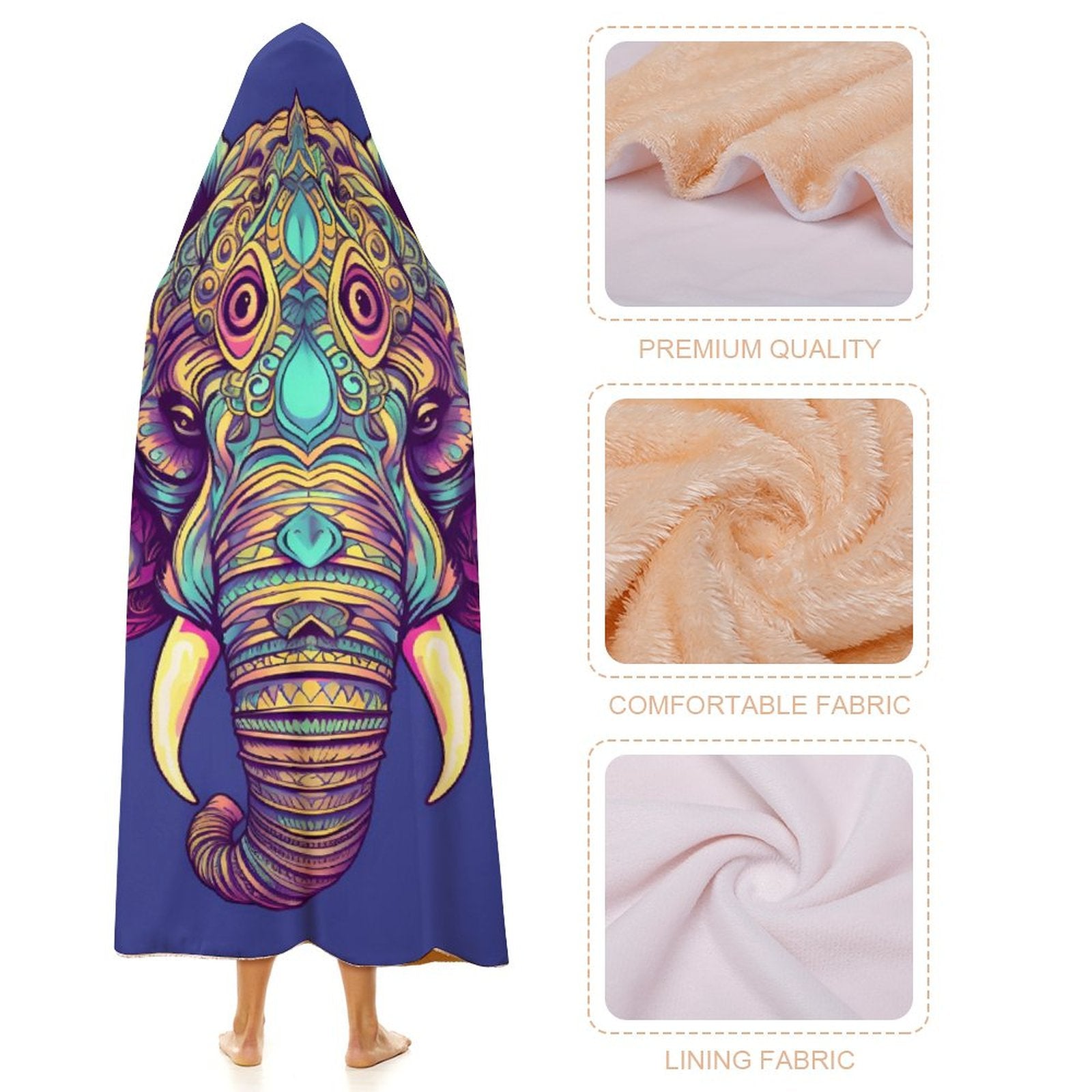 Elephant Hooded Blanket