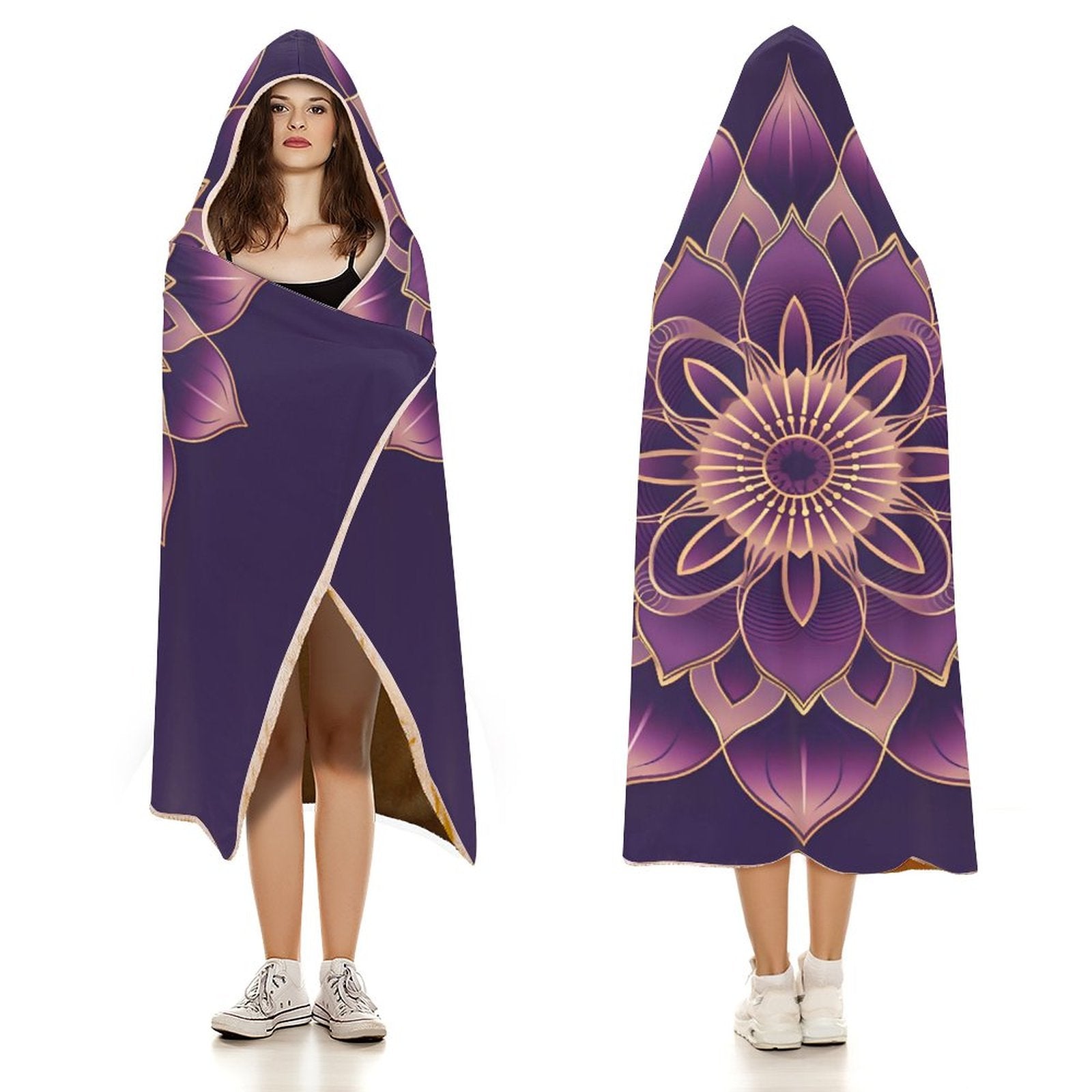 Lotus Hooded Blanket