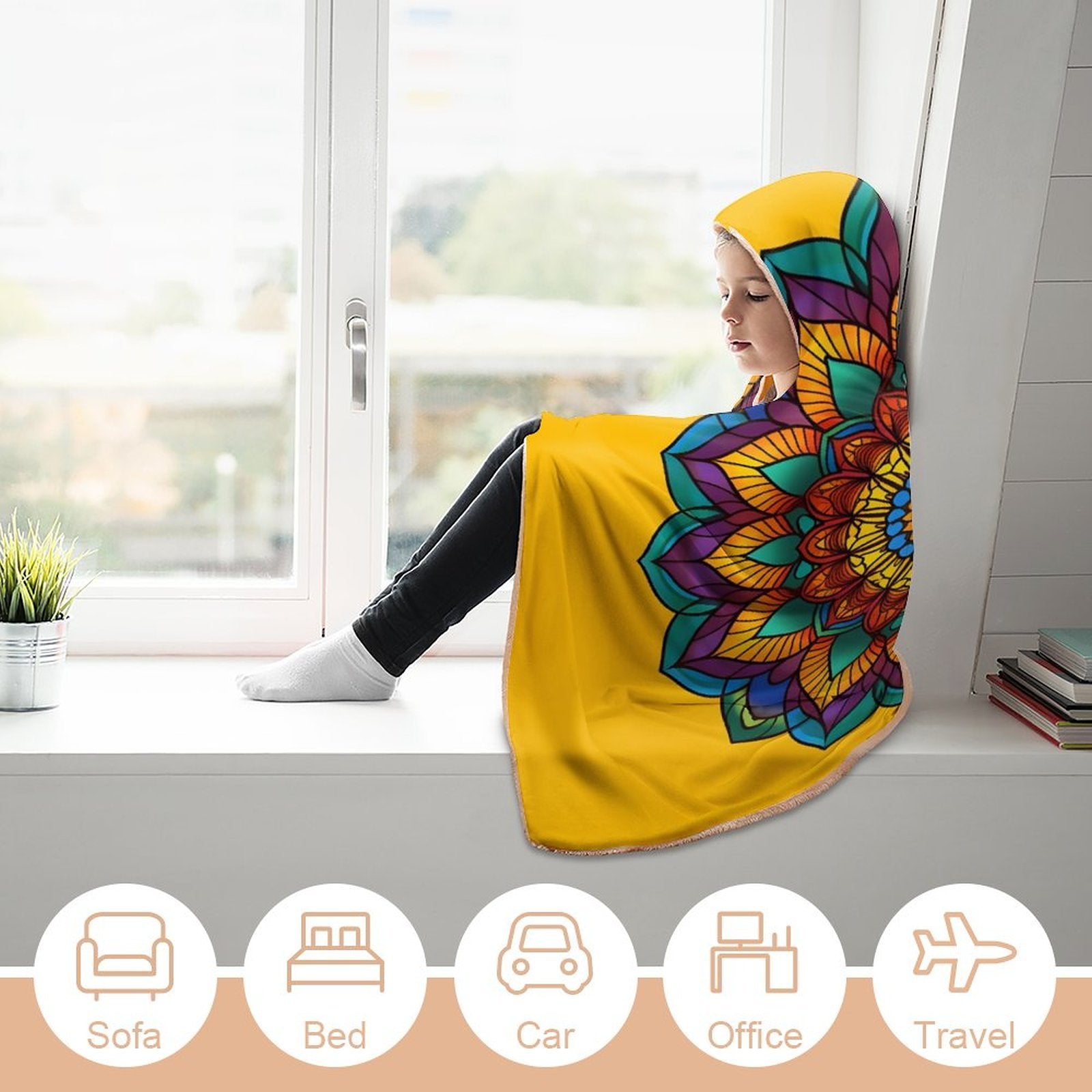 Sunflower Hooded Blanket