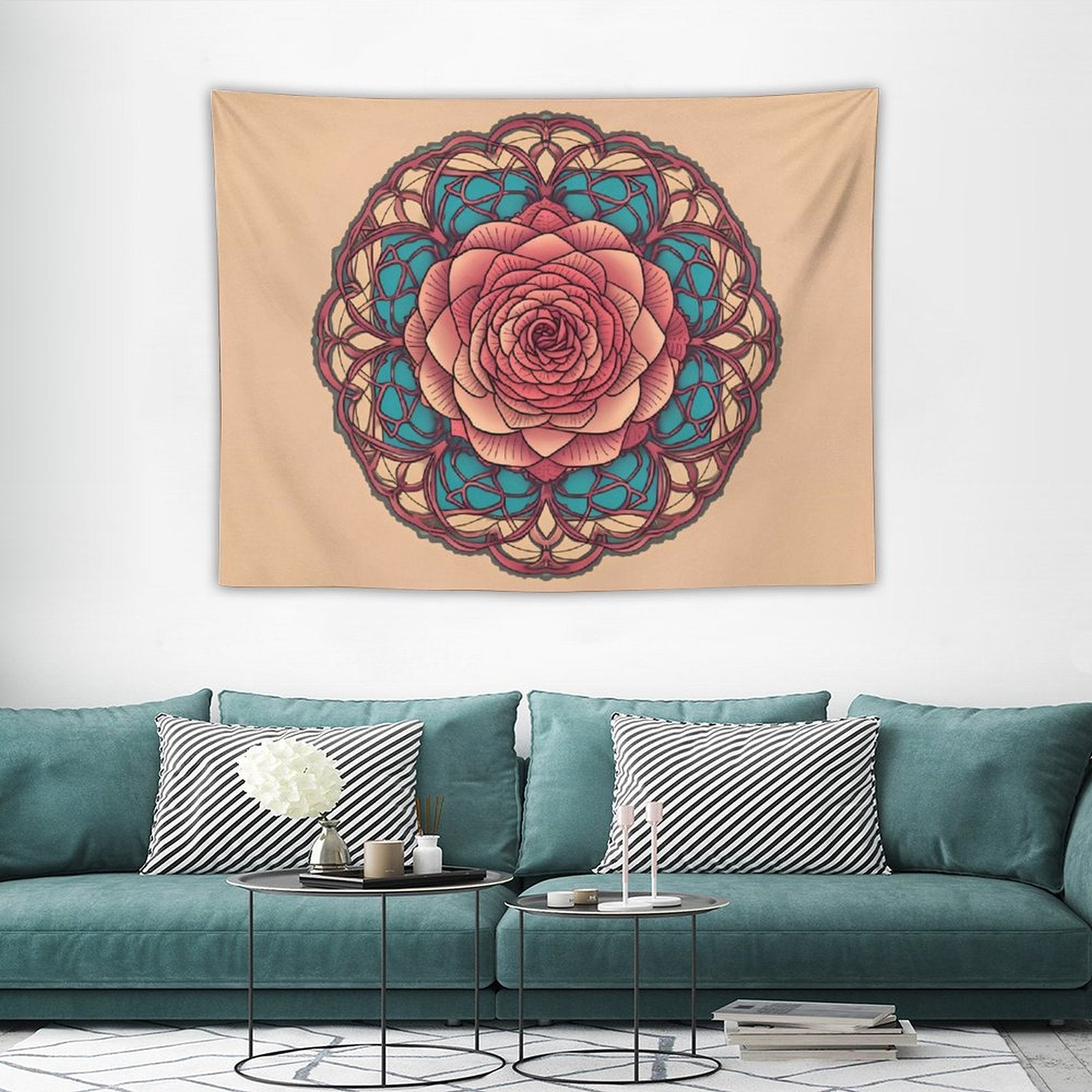 Tapiz de pared de rosas