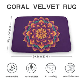 Lotus Coral Velvet Rug