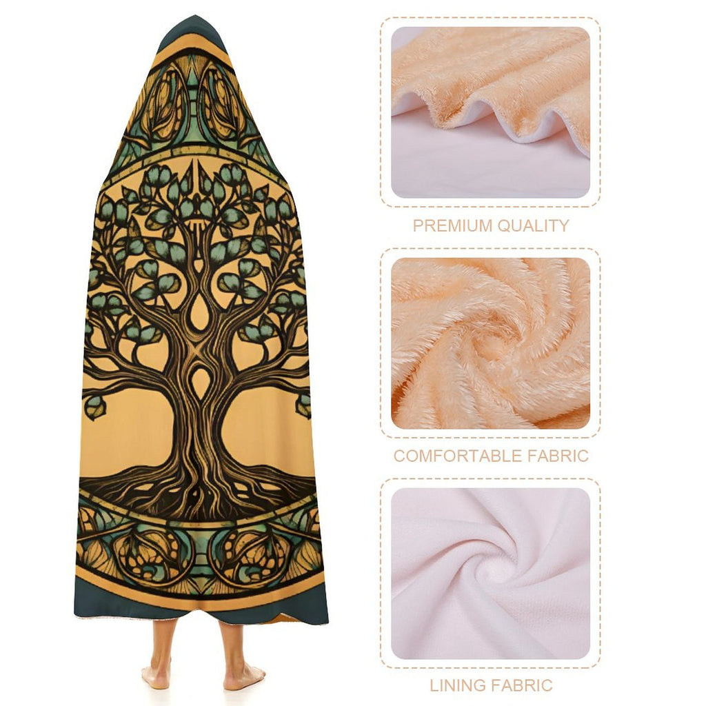 Manta con capucha de árbol