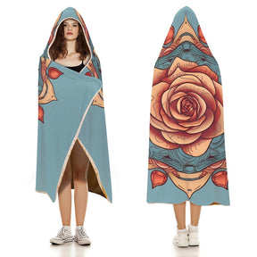 Rose Hooded Blanket