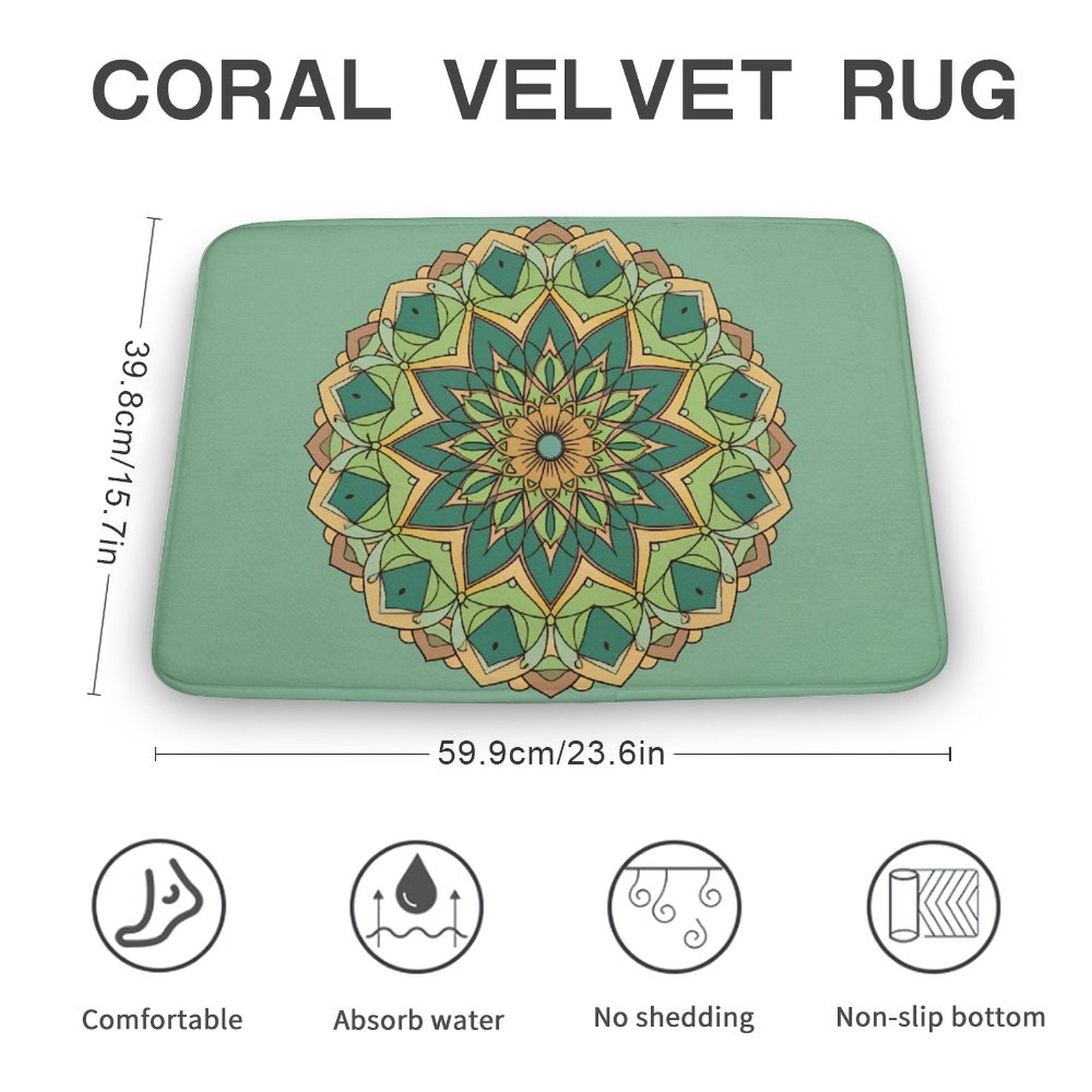 Lotus Coral Velvet Rug