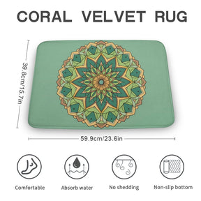 Lotus Coral Velvet Rug