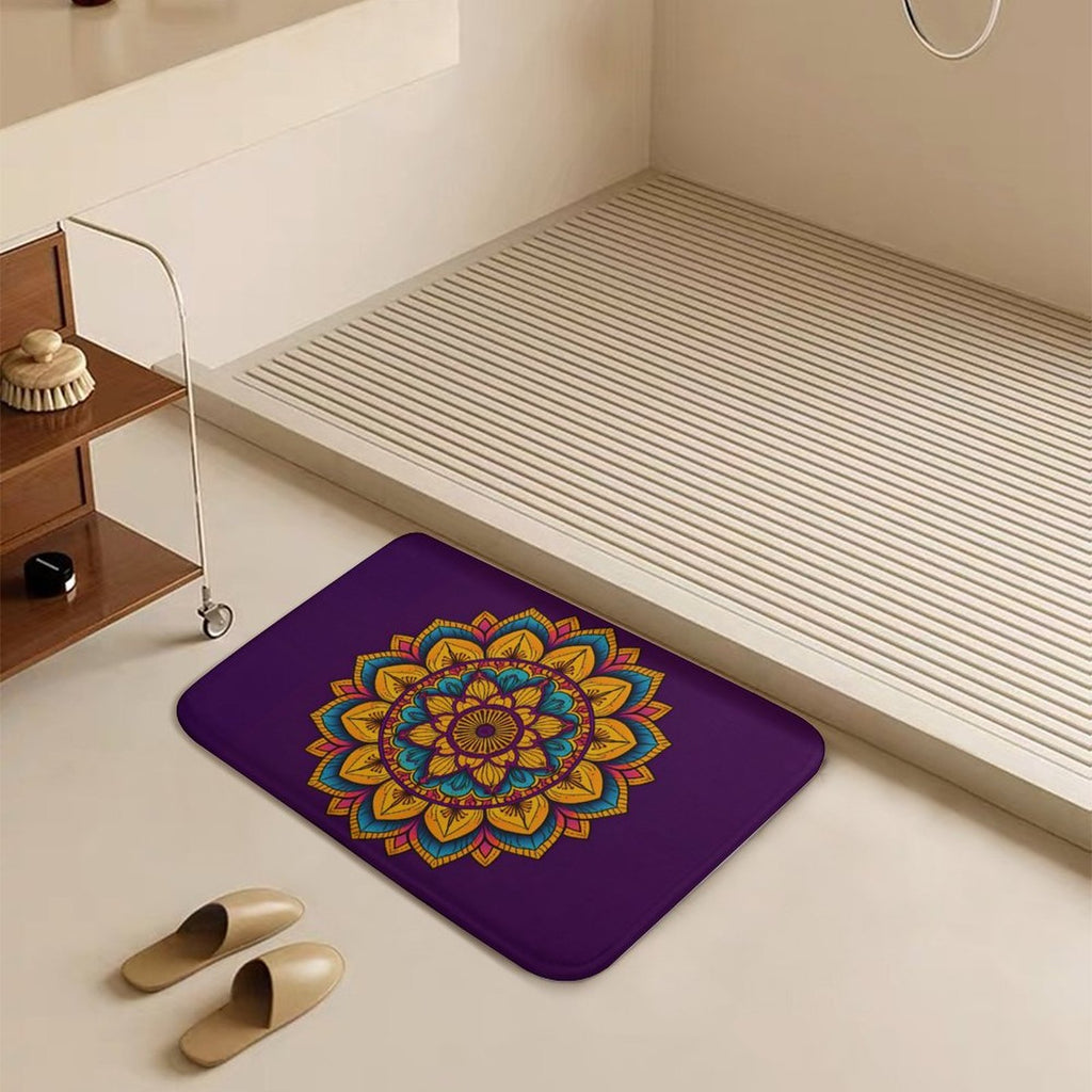 Alfombra de terciopelo coral con diseño de girasol