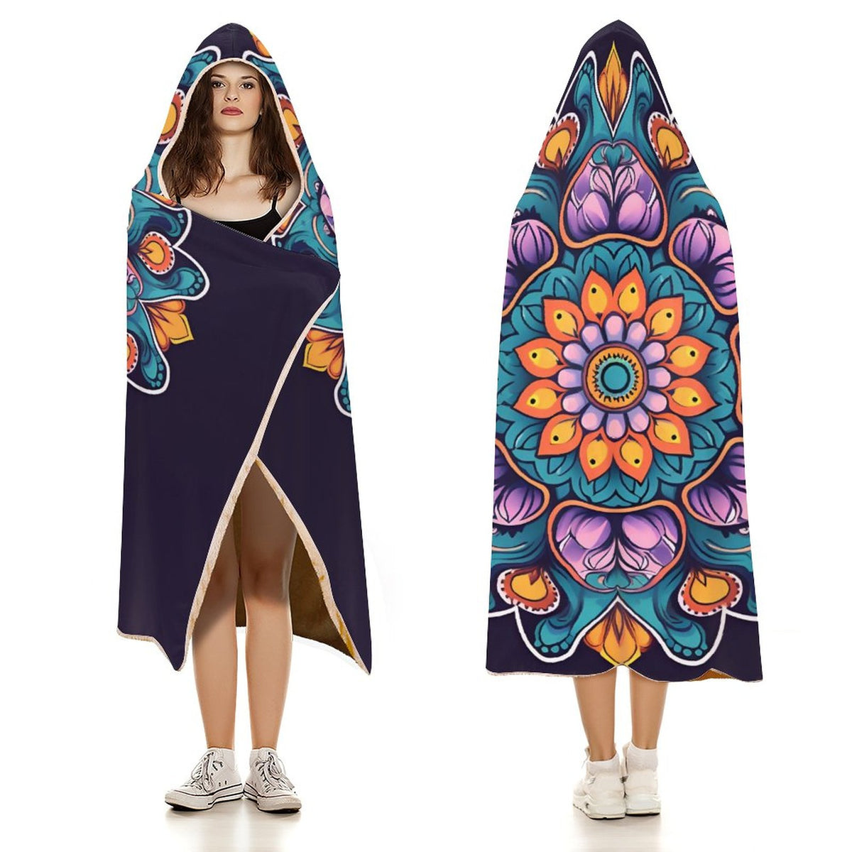 Flower Hooded Blanket