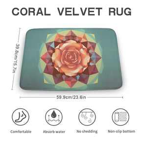 Rose Coral Velvet Rug