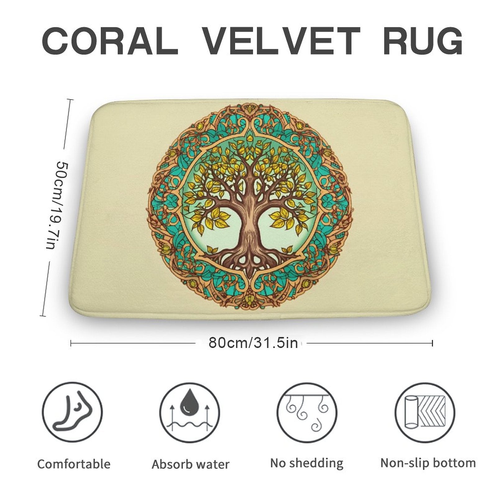 Tree Coral Velvet Rug