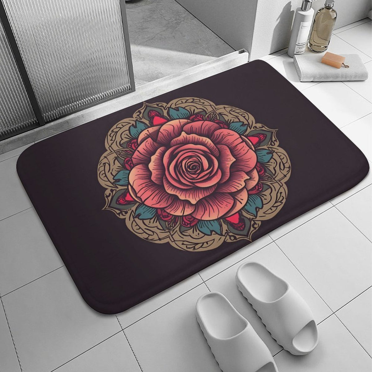 Rose Coral Velvet Rug