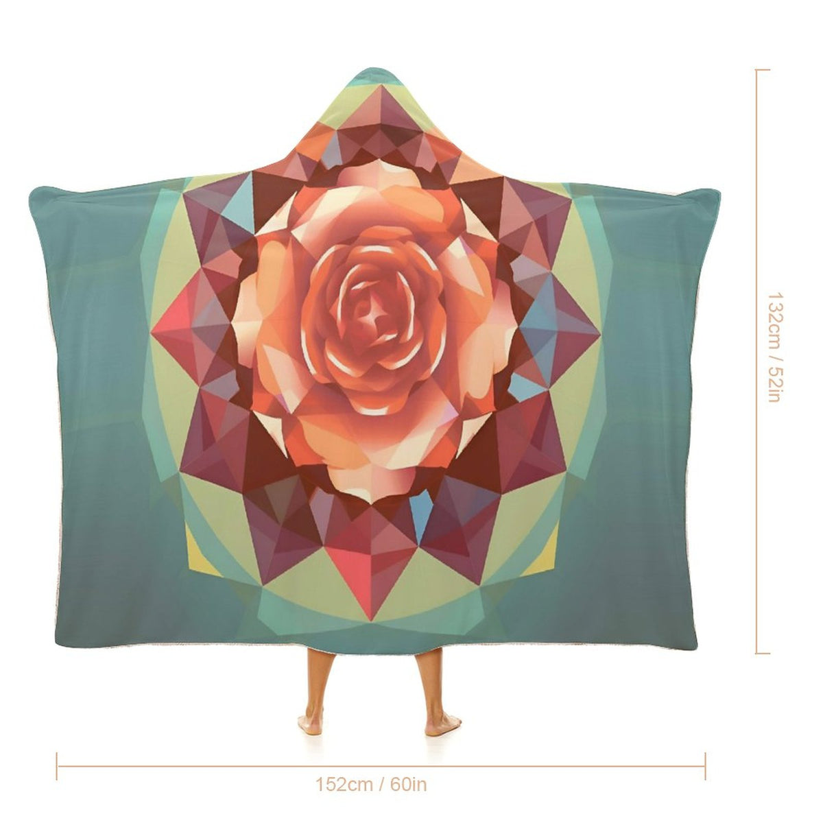 Rose Hooded Blanket