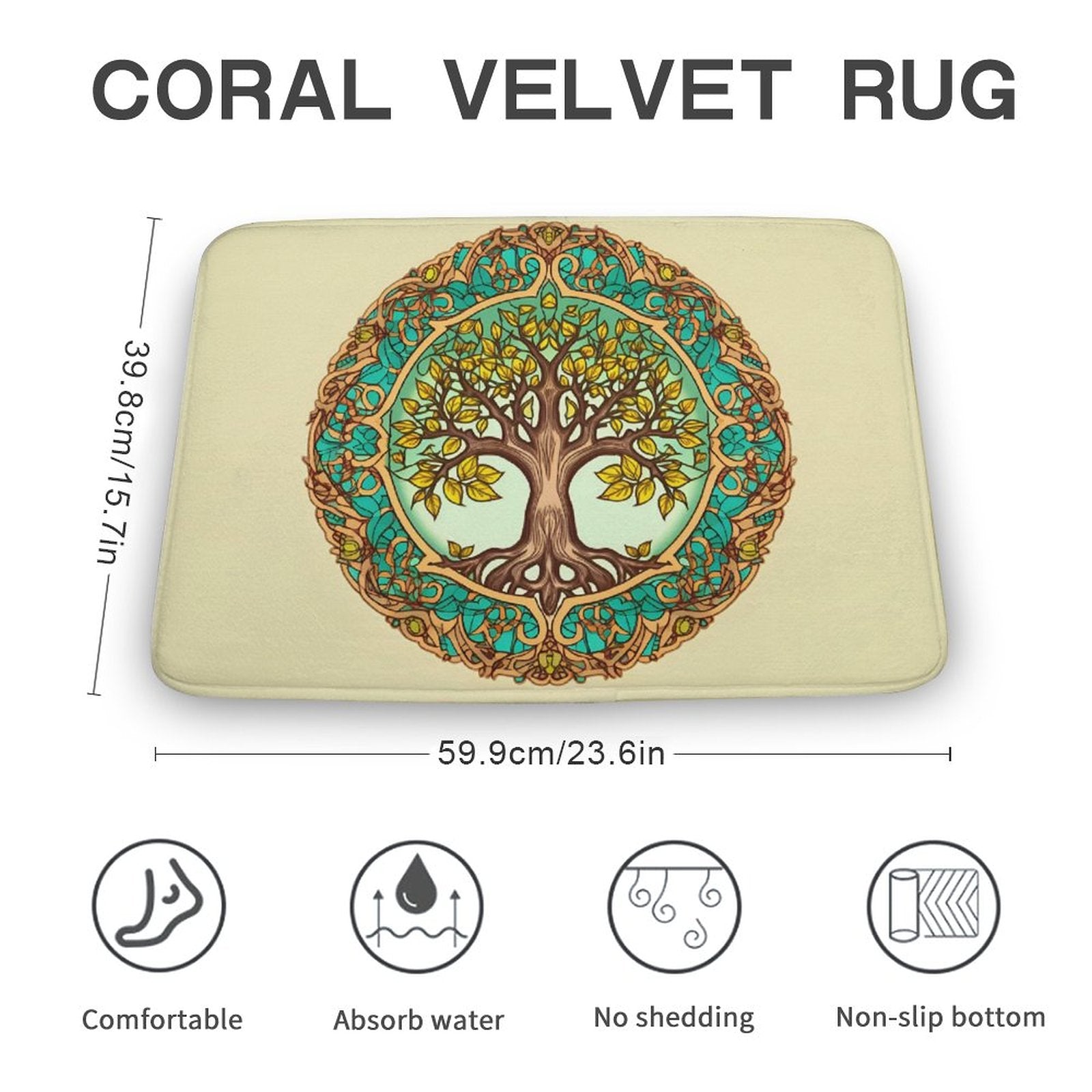 Tree Coral Velvet Rug