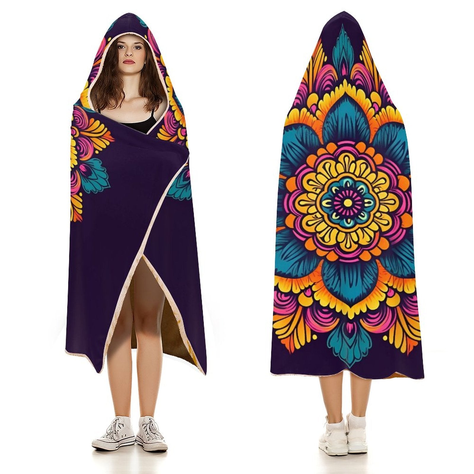 Flower Hooded Blanket