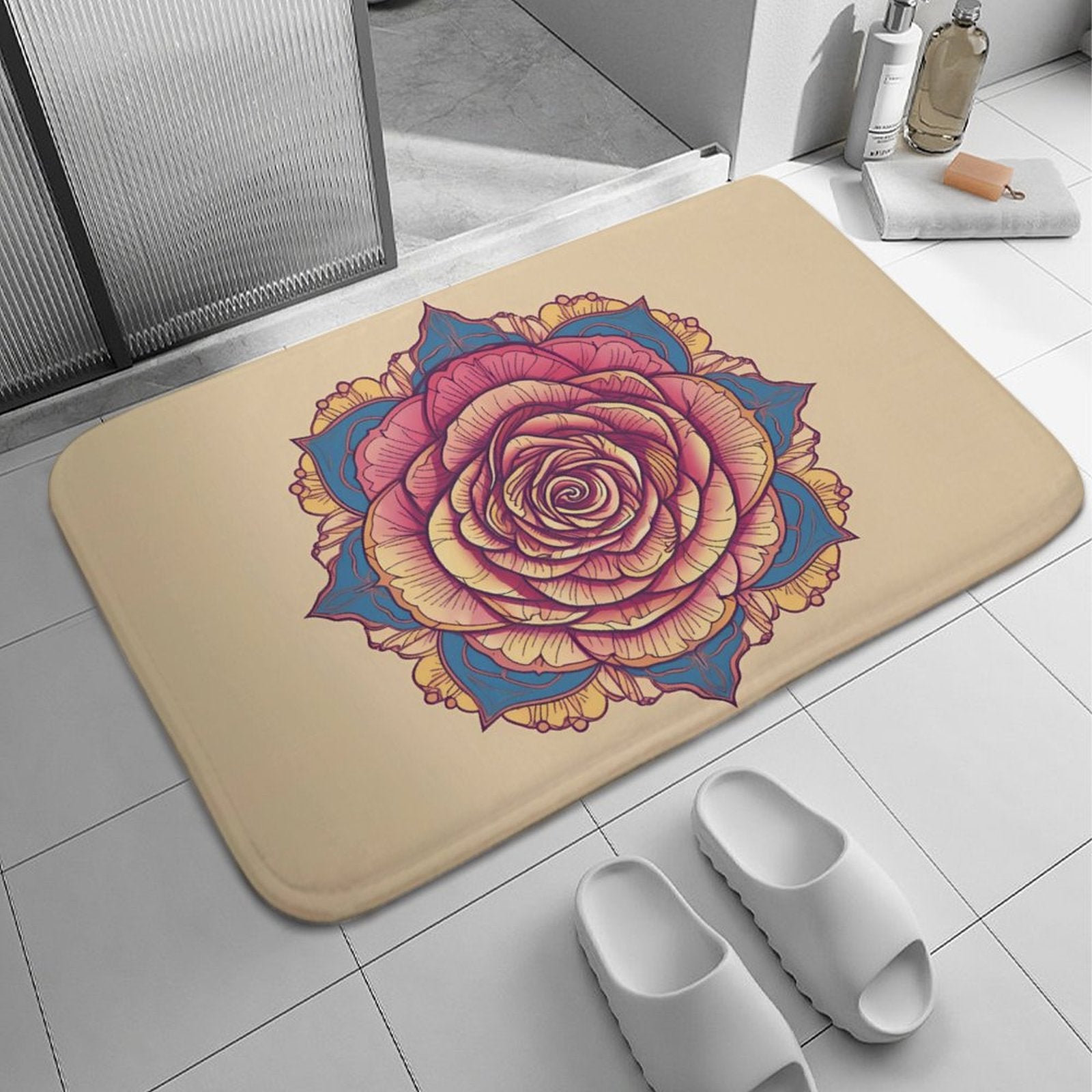 Rose Coral Velvet Rug