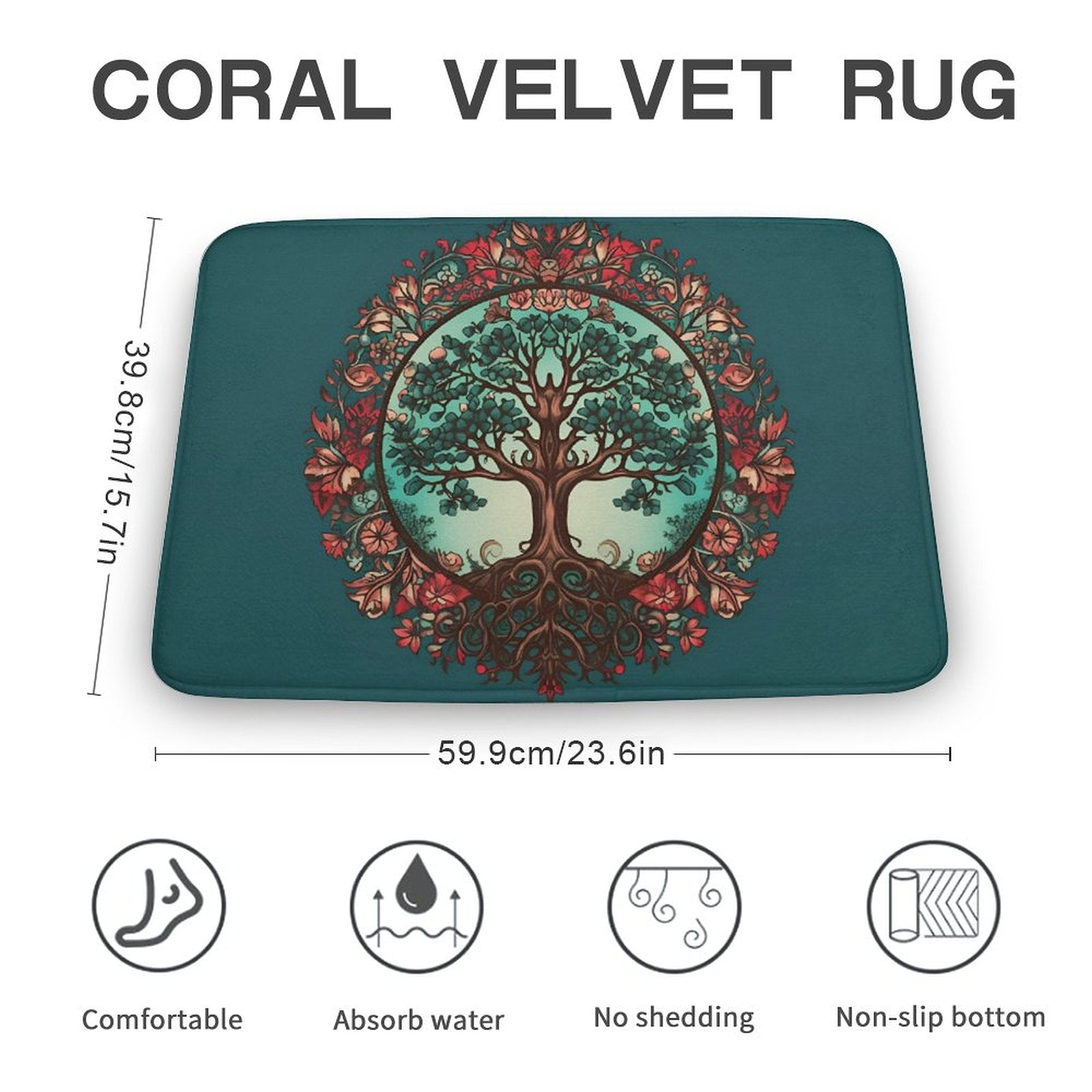 Tree Coral Velvet Rug