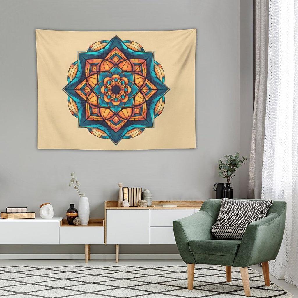 Tapiz geométrico de pared