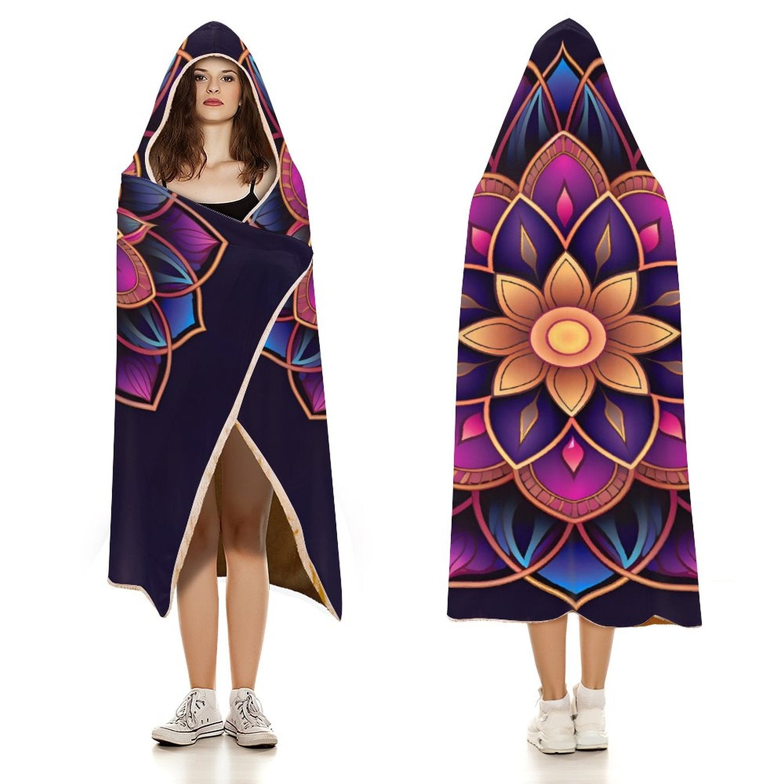 Lotus Hooded Blanket