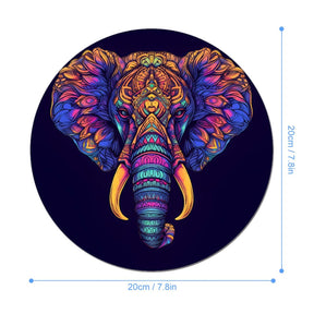 Elephant Round Mouse Pad