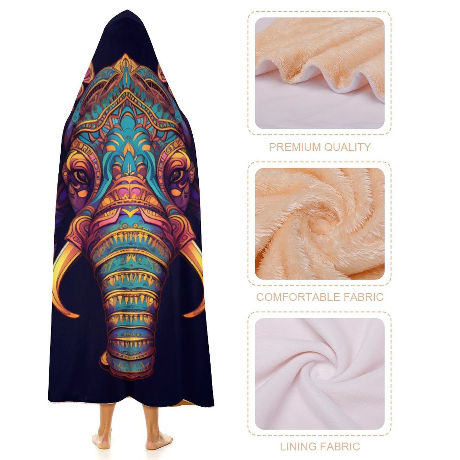 Elephant Hooded Blanket