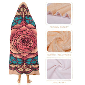 Rose Hooded Blanket