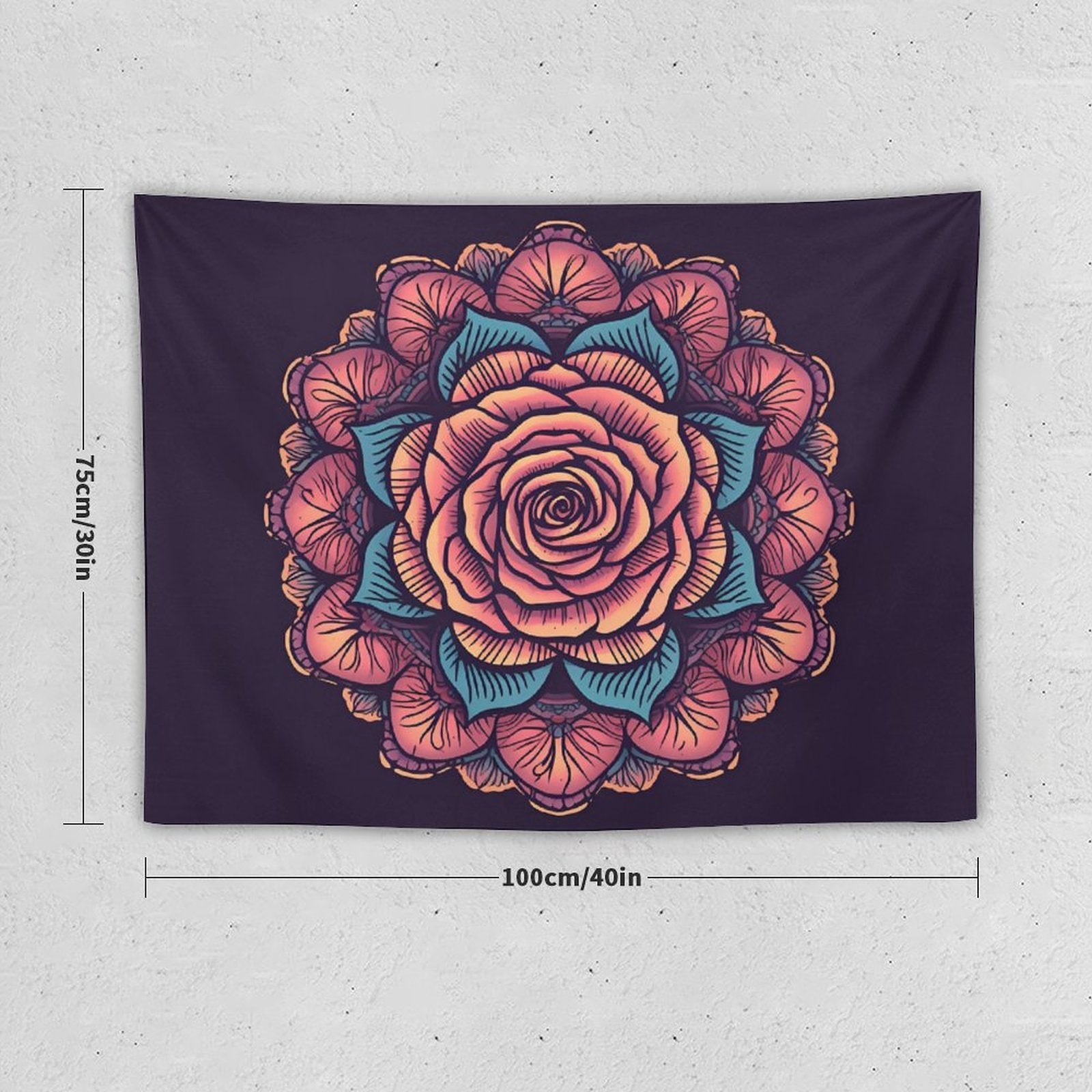 Tapiz de pared de rosas