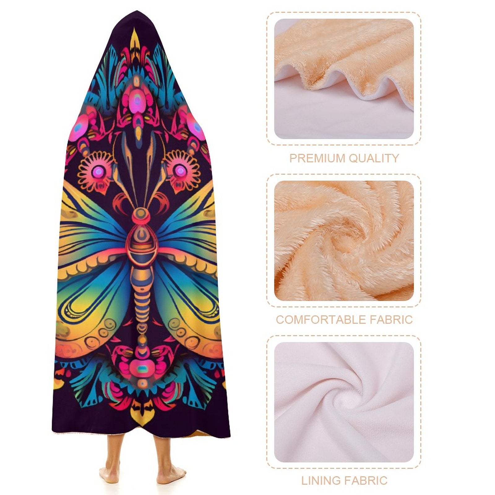 Butterfly Hooded Blanket