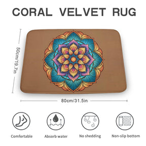 Lotus Coral Velvet Rug