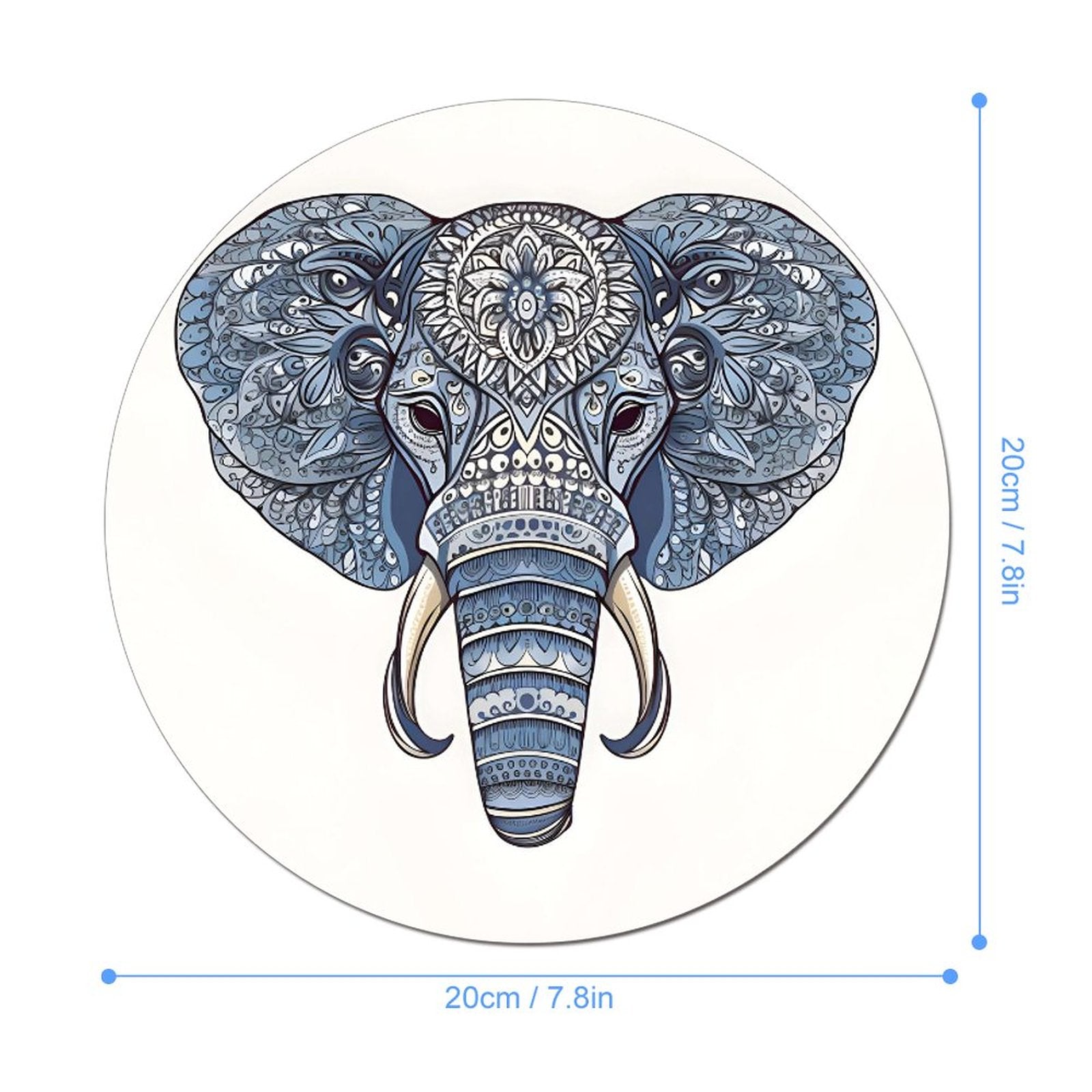 Elephant Round Mouse Pad